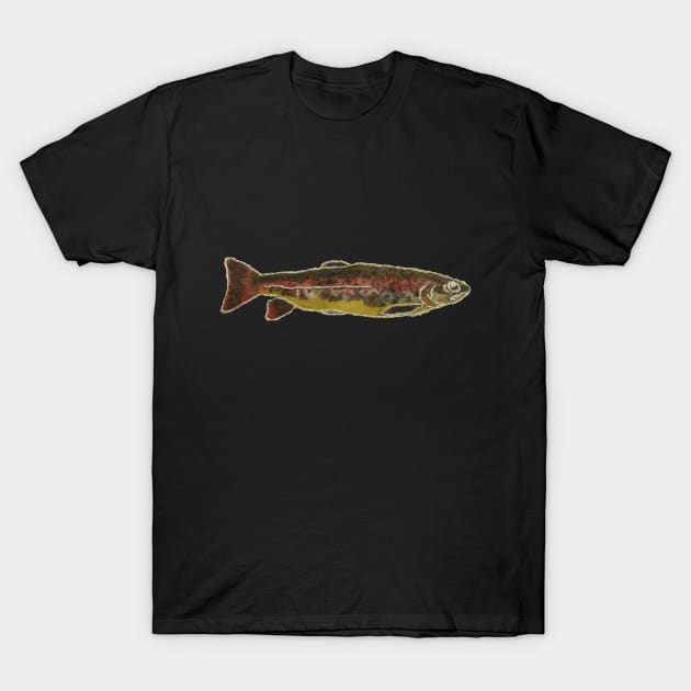 Fishes in Stitches 023 Trout T-Shirt by Therese Kerbey